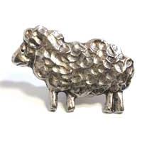 Emenee MK1069-AMS Home Classics Collection Sheep 2-1/8 inch x 1-1/8 inch in Antique Matte Silver kid stuff Series
